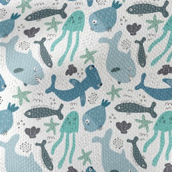 Cute Marine Life For Kids Waterproof Canvas