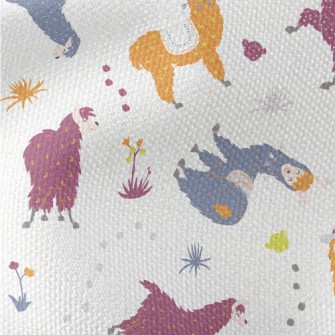 Brightly Colored Alpacas Waterproof Canvas