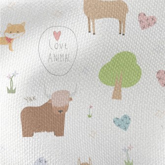 I Love Cute Animals Waterproof Canvas