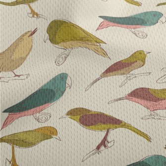 Simple Graffiti Of Various Bir Athletic Mesh Flat Back