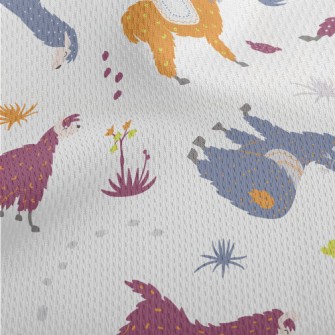 Brightly Colored Alpacas Athletic Mesh Flat Back