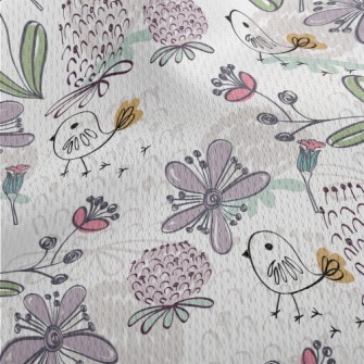 Hand Painted Brushes Birds And Athletic Mesh Flat Back