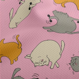 Funny Fat Cat Athletic Mesh Flat Back
