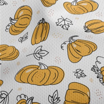 Cartoon Pumpkin Athletic Mesh Flat Back