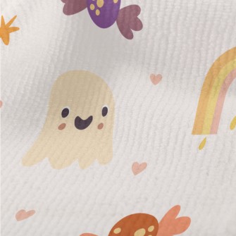 Pink Cute Ghost Pumpkin Terry