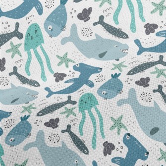 Cute Marine Life For Kids Performance Linen