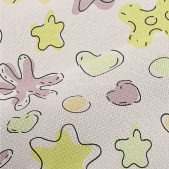 Doodle Style Starfish Performance Linen