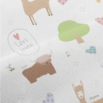I Love Cute Animals Performance Linen