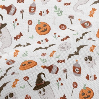 Bright And Cute Ghost Skull Pu Performance Linen