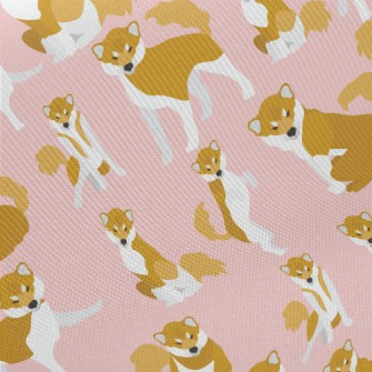 Realistic Color Block Shiba In Twill
