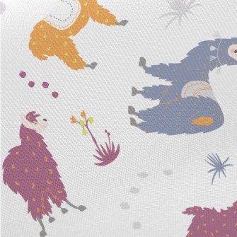 Brightly Colored Alpacas Twill