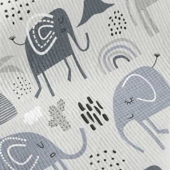 Elephants With Various Pattern Standard Corduroy