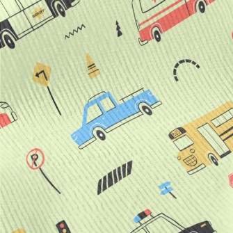 Hand Drawn Colorful Car Standard Corduroy