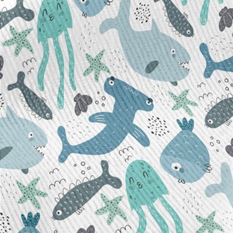 Cute Marine Life For Kids Standard Corduroy