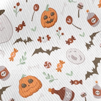 Bright And Cute Ghost Skull Pu Standard Corduroy
