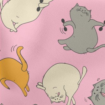 Funny Fat Cat Stretch Ponte