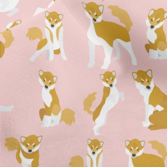 Realistic Color Block Shiba In Micro Fleece