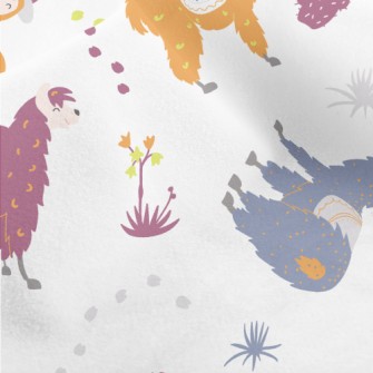 Brightly Colored Alpacas Micro Fleece