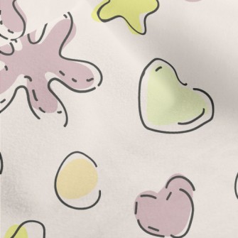 Doodle Style Starfish Micro Fleece