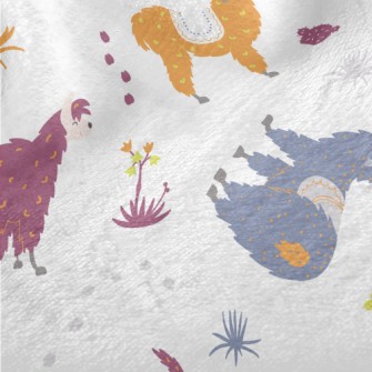 Brightly Colored Alpacas Minky