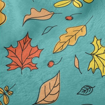 Graffiti Simple Maple Leaf Minky