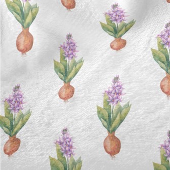 Watercolor Beautiful Flowers Minky