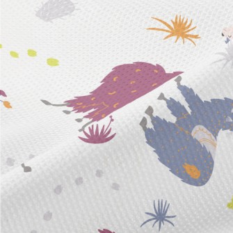 Brightly Colored Alpacas Piqué