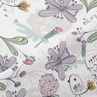 Hand Painted Brushes Birds And Piqué