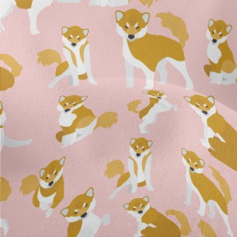 Realistic Color Block Shiba In Lightweight Performance Linen