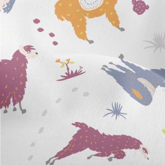 Brightly Colored Alpacas Lightweight Performance Linen