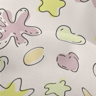 Doodle Style Starfish Lightweight Performance Linen