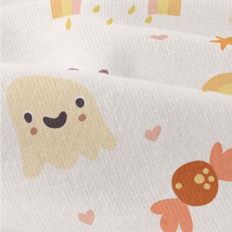 Pink Cute Ghost Pumpkin Modern Jersey