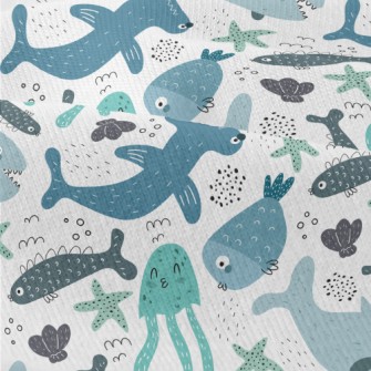 Cute Marine Life For Kids Modern Jersey