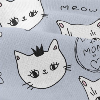 Hand Drawn White Cat Modern Jersey