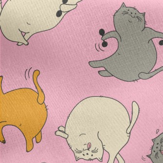 Funny Fat Cat Jersey Backed Fleece