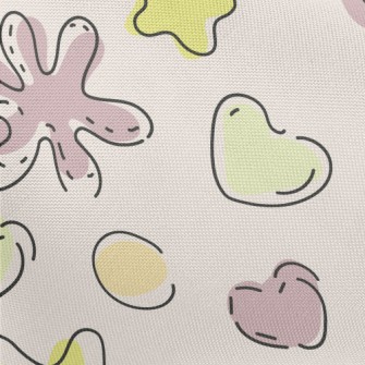 Doodle Style Starfish Pongee