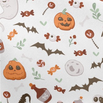 Bright And Cute Ghost Skull Pu Pongee