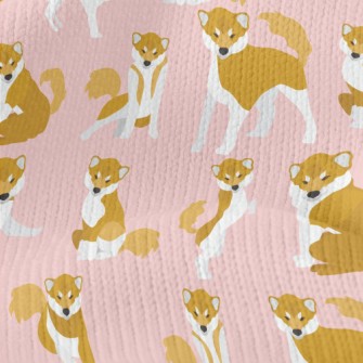 Realistic Color Block Shiba In Stretch Jersey