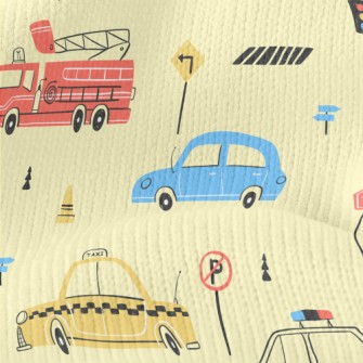 Various Professional Cars Stretch Jersey