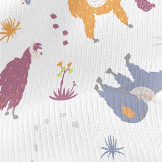 Brightly Colored Alpacas Stretch Jersey