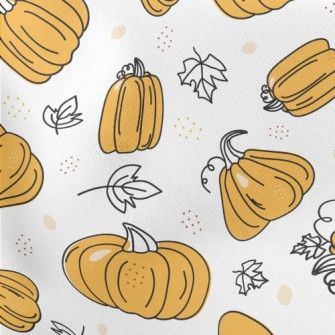 Cartoon Pumpkin Lightweight Cotton Poplin
