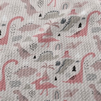 Dinosaur With Closed Eyes Birdseye Piqué