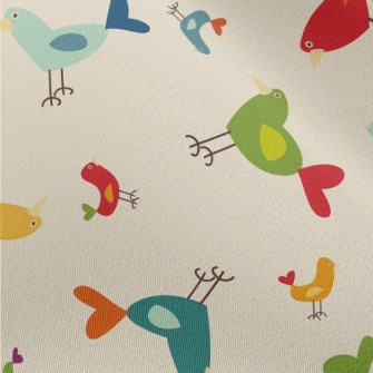 Colorful Simple Bird Chiffon