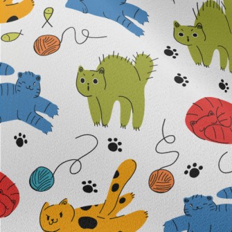 Colorful Naughty Cat Chiffon