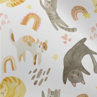 Watercolor Style Playing Cat Chiffon