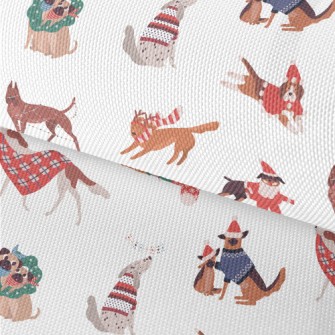 Dogs Celebrating Christmas Tog Waterproof Oxford