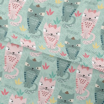 Pink Green Exotic Cat Waterproof Oxford