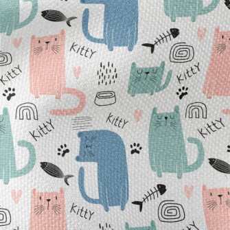 Colorful Silly Cat Waterproof Canvas
