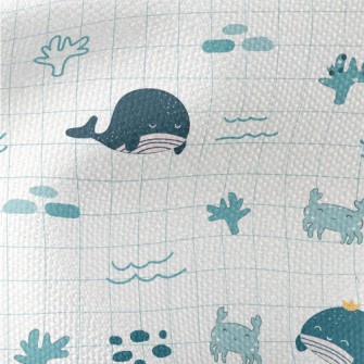 Cute And Gentle Marine Life Waterproof Canvas