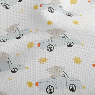 Cute Driving Squirrel Athletic Mesh Flat Back